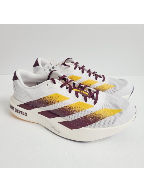 NEW Adidas Adizero EVO SL Sun Devils Running Shoes JQ4572 Size 8.5 White #1 main image 4